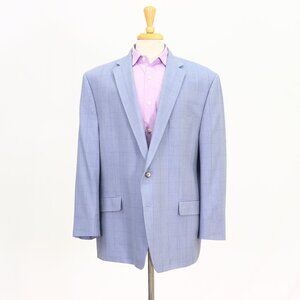 Ralph Lauren 50R Gray Blazer Sport Coat Jacket 2-Button Check Y073